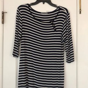 Stitch Fix Loveappella navy/white striped top